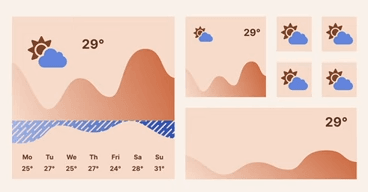 Weather widget for different viewport sizes